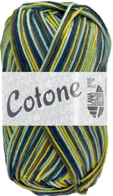Produktbild von Lana Grossa - Cotone Print 0360 resedagrün dunkelpetrol hell dunkeloliv