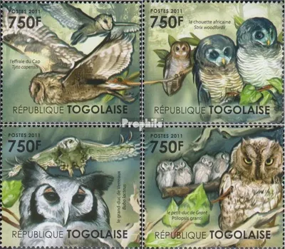 Produktbild von Briefmarken Togo 2011 Mi 4127-4130 (kompl.Ausg.) postfrisch Afrikanische Eulen