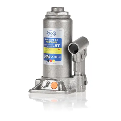 Zdjęcie produktu dla alca® Hydrauliczny podnośnik samochodowy 5t I Stalowy podnośnik i stojak I do samochodu, motocykla, samochodu i warsztatu I Wysokość podnoszenia 197-382 mm I Certyfikat i test GS