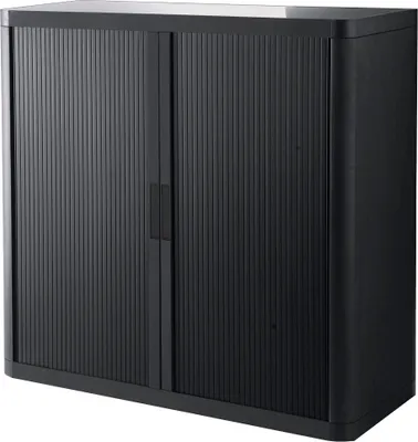 Produktbild von PAPERFLOW easyOffice Rollladenschrank schwarz ohne Fachböden 110,0 x 41,5 x 104,0 cm