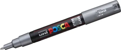 Zdjęcie produktu dla Flamastry POSCA PC-1M kolor srebrny (6 sztuk)