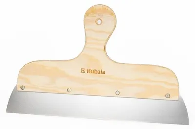 Produktbild von Spachtel aus Edelstahl, 600 x 48 mm, Griff aus Sperrholz