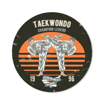 Produktbild von MuchoWow® Mauspad Mousepad Jahrgang - Sport - Taekwondo 20x20 cm - Mousepads - Maus Mat - Pad - Mausunterlage - Schreibtischmatte