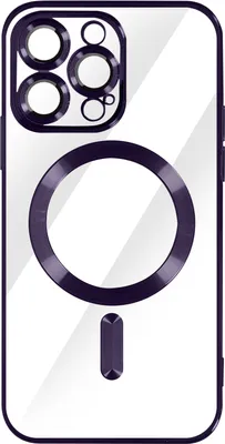 Produktbild von Avizar, MagSafe Silikonhülle mit Kameraschutz und Chromumrandung für Apple iPhone 14 Pro, Violett