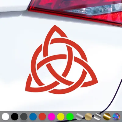 Produktbild von PantherPixel Triqueta Aufkleber Keltischer Kelten Knoten Sticker Auto Geschenkidee Farbe Rot