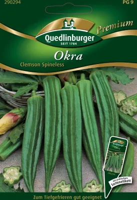 Produktbild von Okra Clemson Spineless | Okraschotensamen von Quedlinburger
