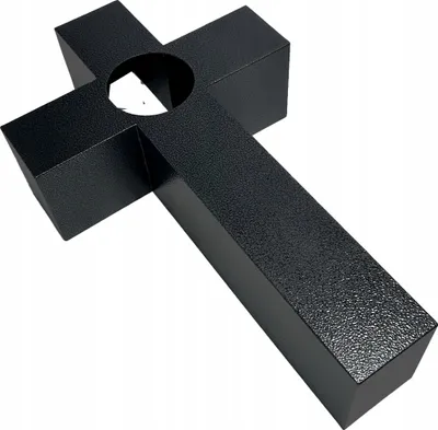 Zdjęcie produktu dla Znicze Na Grób Nowość - Duży Znicz Krzyż Dekoracyjny Na Pomnik Grób Marmur Stalowy Grawerowany 50 cm Długości Marmurowy Dekoracja na grób KRZYŻ