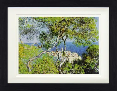 Obrázek produktu pro Claude Monet Zarámovaný obraz s elegantním paspartou | Obrazy na zeď | V rámu - Bordighera, 1884 (30 x 40 cm)