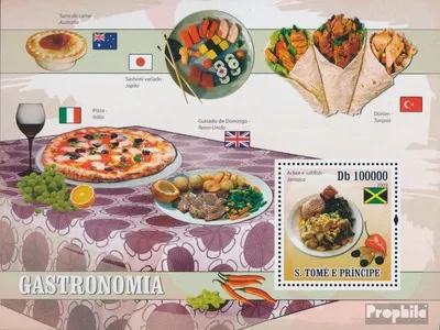 Produktbild von Briefmarken Sao Tome e Principe 2009 Mi Block 717 (kompl. Ausgabe) postfrisch Weltgastronomie - Nationalgerichte