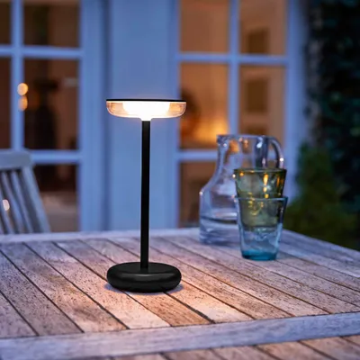 Produktbild von Moderne dimmbare LED Tischlampe 30cm, 1800mAh Akku, warmweiß, USB-C, 5-7h Leuchtdauer, 180 Lumen