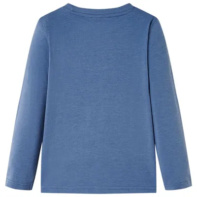 Immagine prodotto di vidaXL Camicia a maniche lunghe per bambini blu melange 116