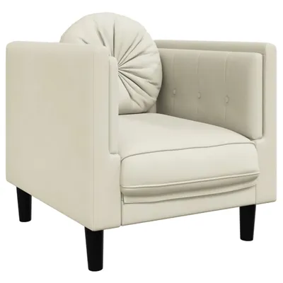 Produktbild von Sessel Creme Samt 71 x 77 x 70 cm (B x T x H)