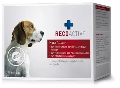 Produktbild von Recoactiv Herz Tonicum Kurpackung f.Hunde 3X90 ml