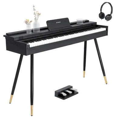Obrázek produktu pro Digitální piano - 88 kláves - Vážená kladívková mechanika - Černé - 2 x 25 W reproduktory