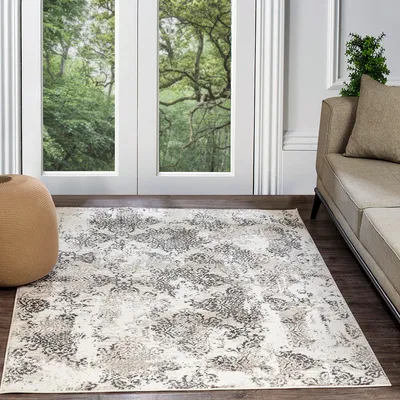 Produktbild von SURYA Orientteppich Kurzflor Wohnzimmer Grau 120x170 cm