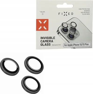 Produktbild von Fixed Kameraglas Objectivglas Handyglas Lens für iPhone 15 / 15 Plus Silbern