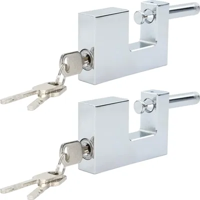 Immagine prodotto di vidaXL Lucchetto, 2 pezzi, argento, acciaio