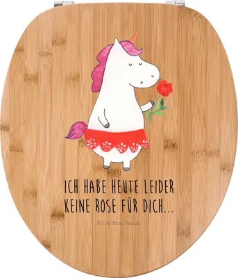 Produktbild von Mr. & Mrs. Panda WC Sitz Einhorn Dame - Transparent - Geschenk, Bachelorette, Klobrille, klo deckel, Frau, Klodeckel, WC-Sitz, Unicorn, Freundin, Bachelor