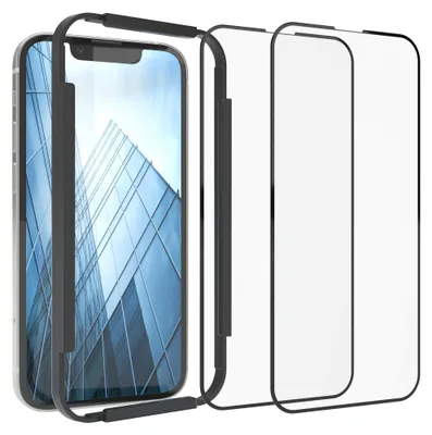 Produktbild von EAZY CASE - 2x Display Schutzglas kompatibel mit Apple iPhone 13 Mini, 2x Kameraschutz, Glasfolie als Schutz, Blasenfrei Transparent