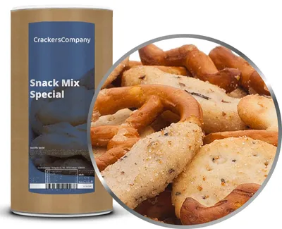 Produktbild von CrackersCompany Snack-Mix Spezial (Snack Mix Special), Membrandose 300 g