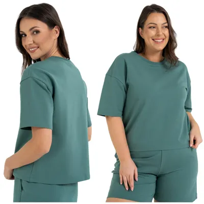Produktbild von Moraj - t-shirt Grün - damen t-shirt Größe L - t-shirt kurzarm - t-shirt locker