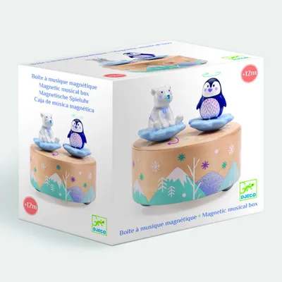 Produktbild von Djeco magnetische Spieluhr, Pinguin tanzt mit dem Teddybären