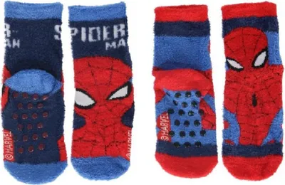 Obrázok produktu pre Spiderman ponožky 2-pack Teplé a mäkké na každodenné nosenie 23/26