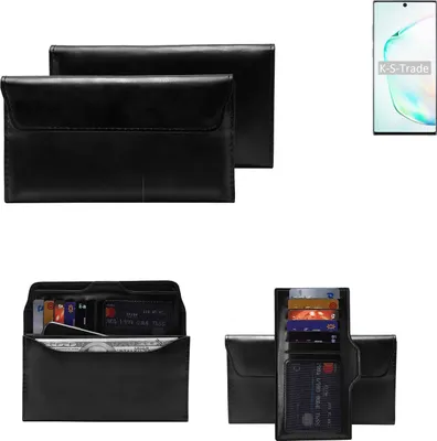 Produktbild von K-S-Trade Handy Hülle kompatibel mit Samsung Galaxy Note 10+ 5G Schutz Hülle Tasche Schutz Case Handytasche Kunstleder schwarz, 1x