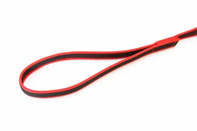 Produktbild von Color & Gray - Gumierte Leine - Rot-Grau 20mm / 1 m mit Schlaufe, max für 50 kg Hunde