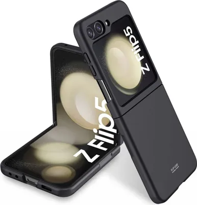 Produktbild von König Design Hülle kompatibel mit Samsung Galaxy Z Flip5 5G Kunststoff Soft Handyhülle - Handy Case Schwarz