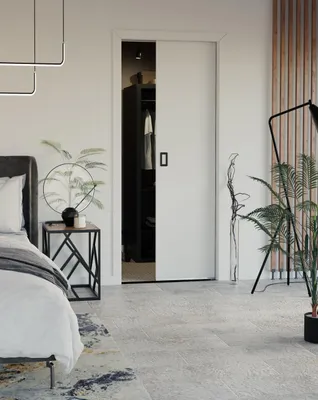 Produktbild von KIER FURNITURE Schiebetüren Evo Werdi Plus + Kassette, Rahmen 90cm, Weiß