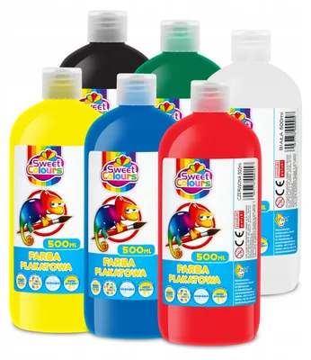 Produktbild von Otocki Plakatfarben Set 6 x 500 ml für Kunstprojekte