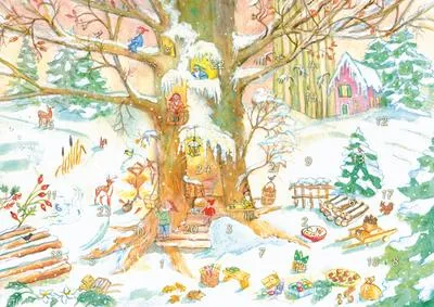 Produktbild von Adventskalender mit 24 Türchen