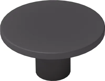 Obrázek produktu pro Matná černá úchytka Ø 36 mm – moderní, odolná, odolná proti poškrábání, šroub M4