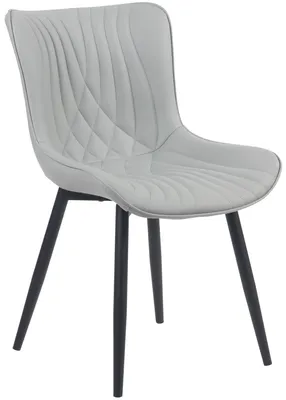 Produktbild von In And OutdoorMatch Esszimmerstuhl Esteban – Grau – Kunstleder – Hochwertige Polsterung – Deluxe Esszimmerstuhl – Moderner Look