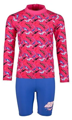 Produktbild von Beco Ocean Dinos Rashguard-Anzug für Mädchen | Rosa