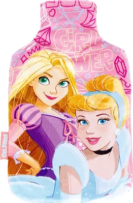 Produktbild von Disney Princess Wärmflasche 1,5 L mit Weichem Bezug -  Kinder Bettwärmer