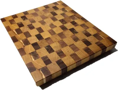 Image de Planche à découper en bois - Planche de cuisine - Préparation des repas - Bois massif - 38,5 cm - Noyer