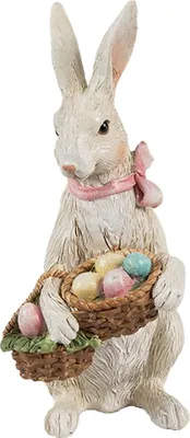 Produktbild von Clayre & Eef Dekorationsfigur Kaninchen 15 cm Beige Kunststoff