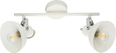 Produktbild von Wand- Deckenlampe, Glas, weiß, Chrom, schwenkbar, L 35 cm