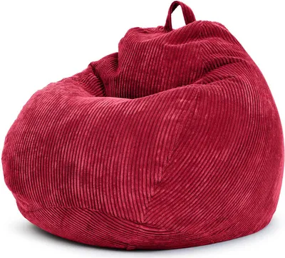 Produktbild von Green Bean® Indoor Sitzsack "Scoop" 90x110cm mit EPS Perlen Füllung - Cordstoff kuschelig, weich, waschbar - Rot