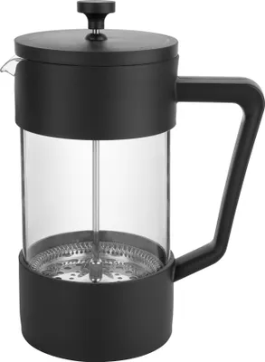 Produktbild von FRENCH PRESS Glas Kaffeebereiter Kaffeekanne Schwarz Neu 1 l FREDO