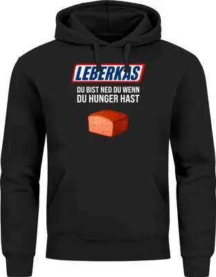 Produktbild von Hoodie Herren für das  – Du bist ned du wenn du Hunger hast – Leberkas Ersatz Tracht Pullover Volksfest Bierfest Outfit Spruch Lustig Moonworks®