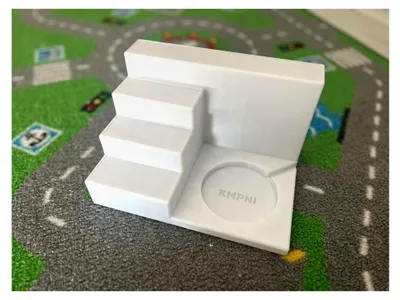 Produktbild von Regal/Dockingstation für die Toniebox - Figurenaufbewahrung für die Toniebox zur Ordnung im Kinderzimmer - Halterung mit Magnetstreifen (Weiß)