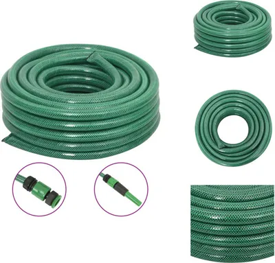 Immagine prodotto di vidaXL Tubo da giardino con set di raccordi verde 0,9" 20 m PVC - Tubi da giardino