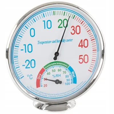 Produktbild von Thermometer Hygrometer Analog Luftfeuchte Luftfeuchtigkeit Raumklima Innen außen