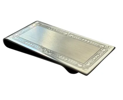 Produktbild von Geldklammer Edelstahl Money Clip Geldclip Silberfarben Matt/Hochglanz