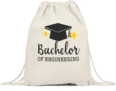 Produktbild von Bachelor of Engineering Turnbeutel Gymsack Abschluss Geschenk Studium Absolvent Bachelorabschluss Uni