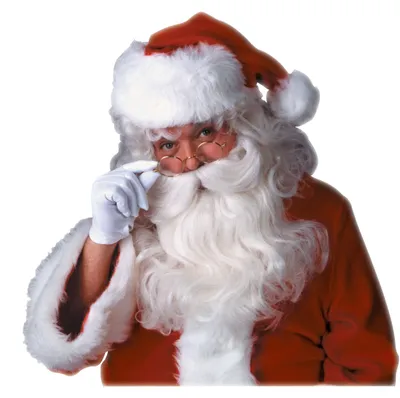 Produktbild von Deluxe Weihnachtsmann Bart- und Perückenset - Einheitsgröße