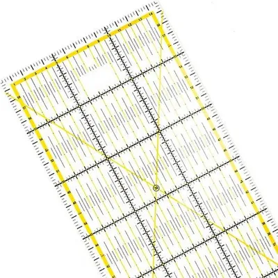 Obrázek produktu pro Šicí pravítko 15 x 60 cm s mřížkou a úhloměrem, ideální pro stříhání a šití